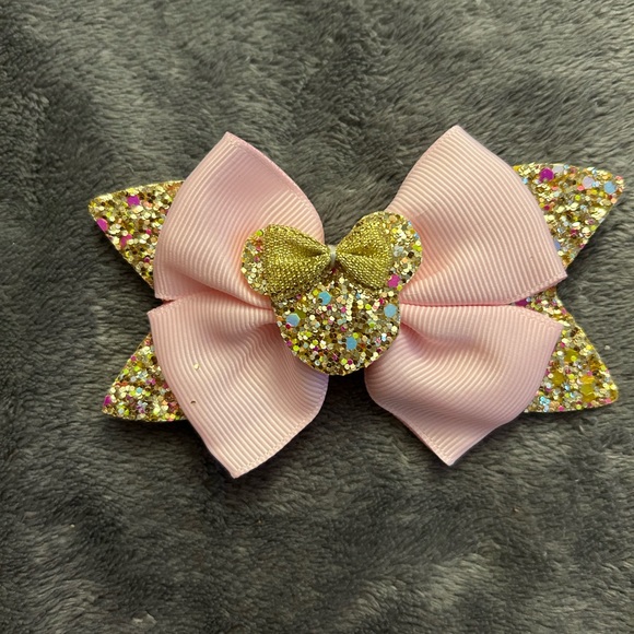 Girls Minnie Mouse Sparkly Bow - Picture 3 of 5